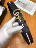Gucci Leather Web Belt 35mm with Torchon Double G Buckle Black 2019