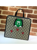 Gucci Children's GG Apple Tote Bag 645290 Beige/Green 2020