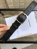 Gucci GG Calfskin Belt 38mm with Square G Buckle Black 2019
