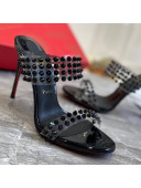 Christian Louboutin Stud Transparent Sandals 10cm Black 2021