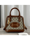 Gucci Horsebit 1955 GG Canvas Mini Top Handle Bag 640716 Brown 2020