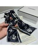 Chanel CC Bow Hair Ring Black 2020
