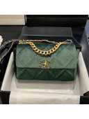 Chanel 19 Quilted Velvet Small Flap Bag AS1160 Green 2019