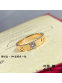 Cartier Love Solitaire Ring with one Crystal Rosy Gold 2022