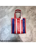 Balenciaga Bazar Striped Shopper XS Shopping Bag Red 2021