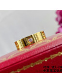 Cartier Love Ring with 3 Crystal Yellow Gold 2022