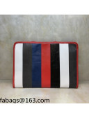 Balenciaga Striped Classic Pouch Multicolor 2021 01