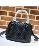 Gucci GG Leather Small Top Handle Bag 449654 Black 2020