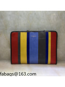 Balenciaga Striped Classic Pouch Multicolor 2021 03