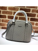 Gucci GG Leather Medium Top Handle Bag 449663 Grey 2020