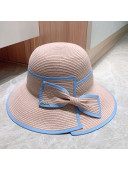 Dior Pastel Straw Bucket Hat Pink 2021