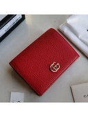Gucci Leather Card Case Wallet 456126 Red 2020