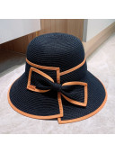 Dior Pastel Straw Bucket Hat Black 2021