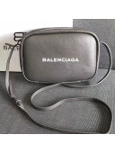 Balenciaga Everyday Logo Calfskin Medium Camera Bag Grey 2018