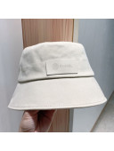 Chanel Canvas Logo Patch Bucket Hat White 2021