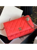 Chanel Velvet Wallet on Chain WOC and Crystal Ball AP1450 Hot Pink 2020