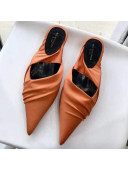 Balenciaga Satin Knife Mules Orange 2019 