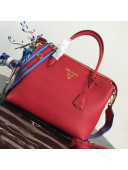 Prada Grained Soft Calf Leather Top Handle Bag 1BA157 Red 2019