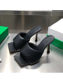 Bottega Veneta The Rubber Lido Quilted Lambskin Heel Sandals 9cm Black 10 2021  