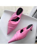 Balenciaga Satin Knife Mules Pink 2019 