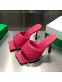 Bottega Veneta The Rubber Lido Quilted Lambskin Heel Sandals 9cm Pink 13 2021  