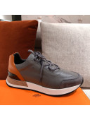 Hermes Patchwork Sneakers Grey 2021 07 (For Women and Men)
