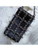 Chanel Chain Lambskin Clutch with Chain AP1161 Black 2019
