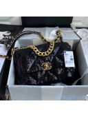Chanel Sequins Chanel 19 Large Flap Bag AS1161 Black 2020
