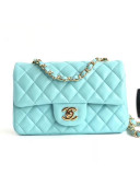 Chanel Lambskin Mini Classic Flap Bag 1116 Pale Blue (Gold-Tone Hardware)