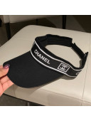 Chanel Canvas Visor Hat with Chanel Band Black 2021