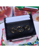 Gucci Zumi Grainy Leather Card Case 570679 Black