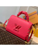 Louis Vuitton Twist MM Top Handle Shoulder Bag in Taurillon Leather M58688 Rosy 2021
