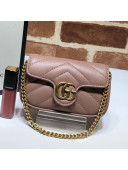 Gucci GG Marmont Matelassé Leather Chain Super Mini Bag 575161 Dusty Pink 2019