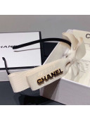 Chanel Bow Headband Hair Accessory White 2021 03