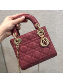 Dior Classic Lady Dior Mini Bag in Hibiscus Pink Patent Leather 2020
