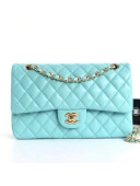 Chanel Lambskin Medium Classic Flap Bag 1112 Pale Blue (Gold-Tone Hardware)