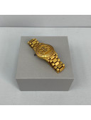 Balenciaga BB. Small Watch-Shaped Bracelet Gold 2021