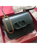 Valentino Small VSLING Smooth Calfskin Shoulder Bag Green 2019