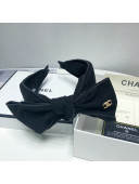 Chanel Bow Headband Hair Accessory Black 2021 06