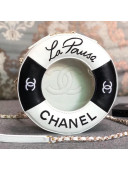 Chanel Lambskin Coco Lifesaver Round Bag AS0209 White/Black Cruise 2019