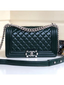 Chanel Vintage Quilted Leather Medium 25 Boy Flap Bag Green 2019