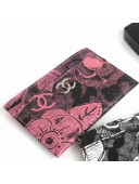 Chanel Printed Lambskin Card Holder Pink 2018