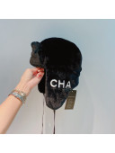 Chanel Rabbit Fur Chapka Hat Black 2021 122162