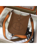 Hermes Evelyne Mini Bag in Original Togo Leather 17cm Brown