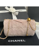 Chanel Fur Small Bowling Bag with Metal Ball AS1899 Pink 2020