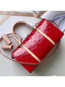 Louis Vuitton Monogram Embossed Leather Neo Triangle Bag M96052 Red 2018