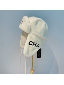 Chanel Rabbit Fur Chapka Hat White 2021 122163