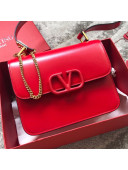 Valentino Large VSLING Smooth Calfskin Shoulder Bag Red 2019