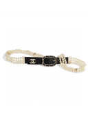Chanel Calfskin Pearl Chain Belt AA6898 Black 2020