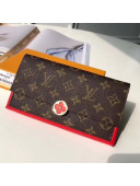 Louis Vuitton Flore Wallet Red 2018